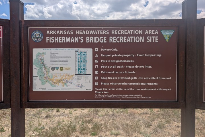 a close up of a sign